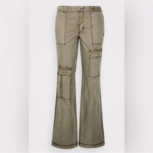 NEW Free People pants green cargo pants trousers size 0 new no tag